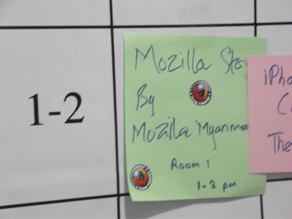 Mozilla Myanmar session at Barcamp Mandalay